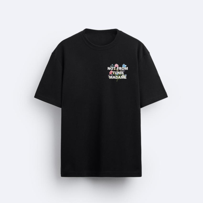 Le T-shirt NFTM fleuri.
