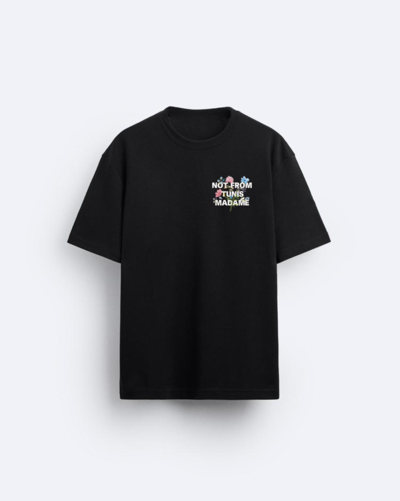 Le T-shirt NFTM fleuri.