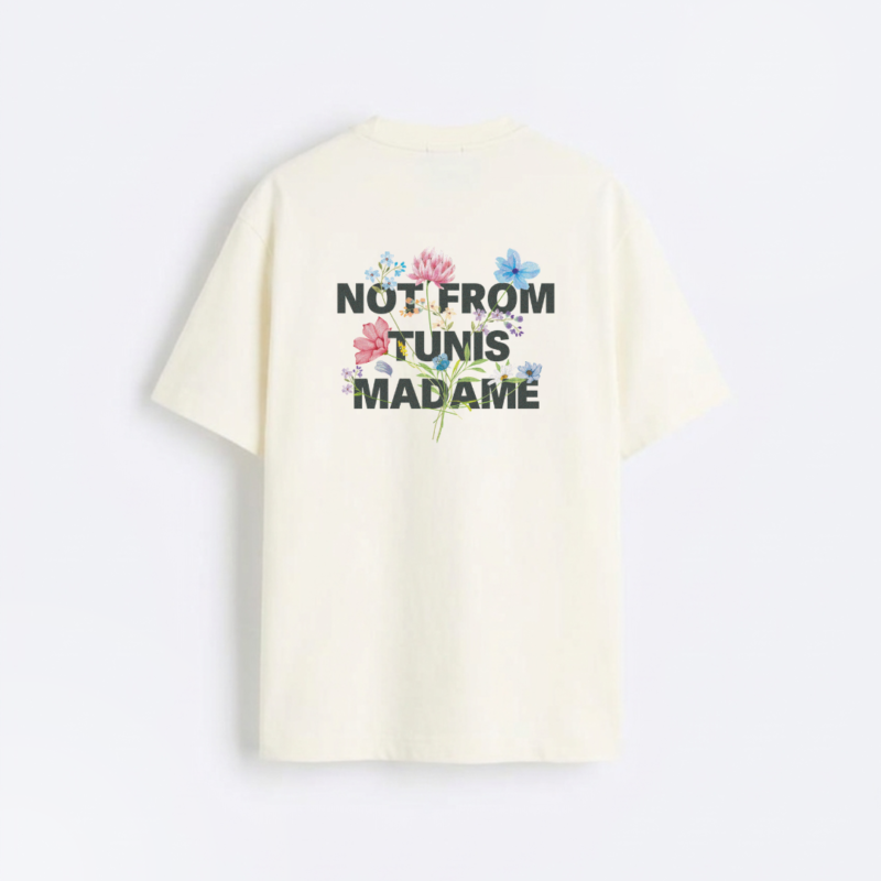 Le T-shirt NFTM fleuri.