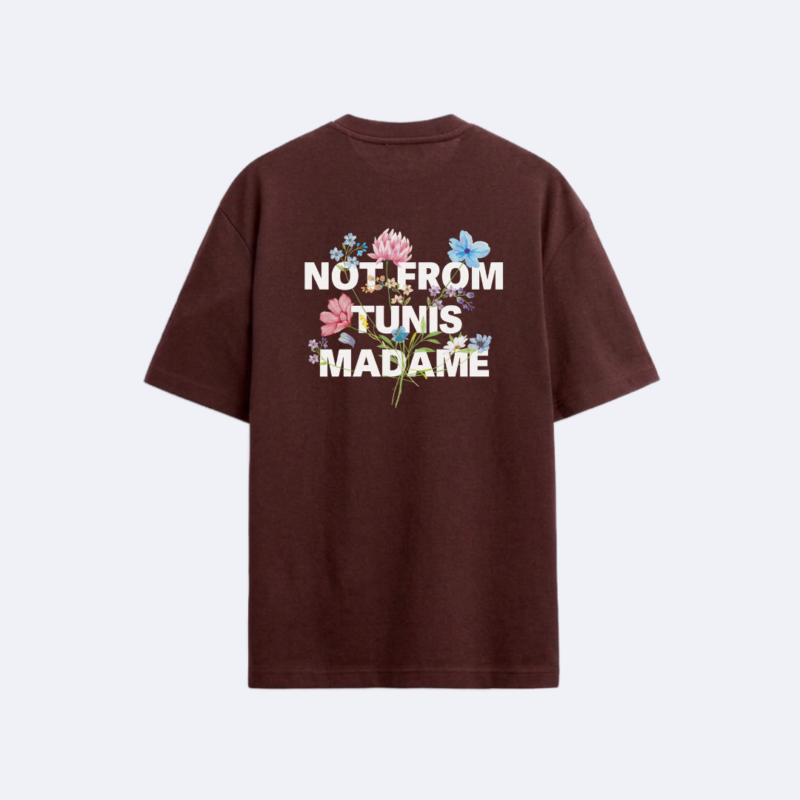 Le T-shirt NFTM fleuri.