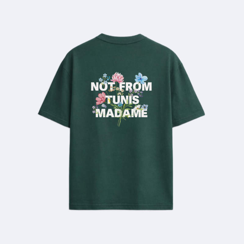 Le T-shirt NFTM fleuri.